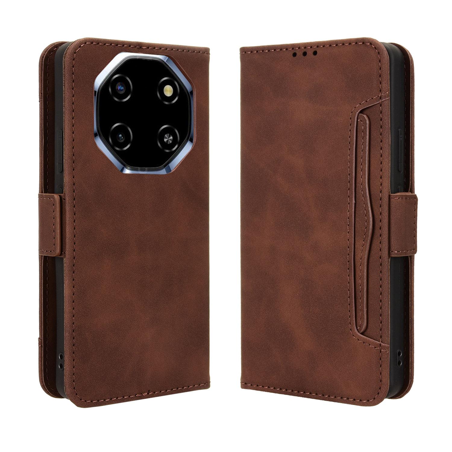 Flip Cover für Blackview Shark 6 / Oscal Tiger 8 PU-Leder Ganzkörperschutz [RFID-Blockierung] Handyhüllen braun