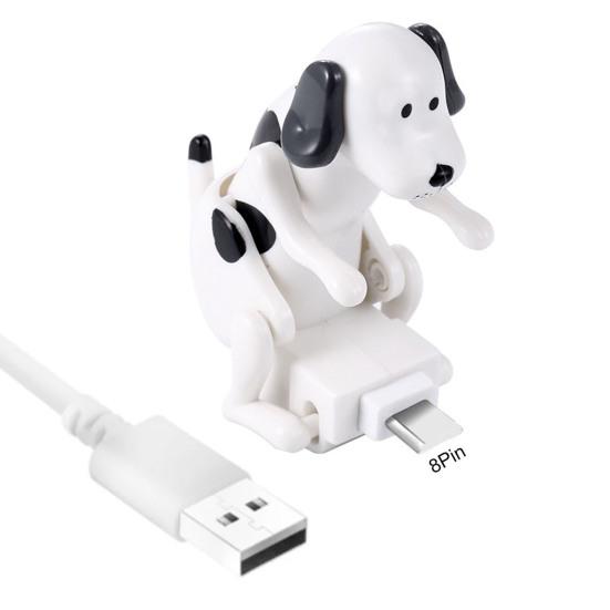Fun Humping Dog-Ladekabel, Stressabbau, effizientes Schnellladen, Smart-Chip-Typ-C/8-Pin/Micro-USB-Ladekabel Apple weiß