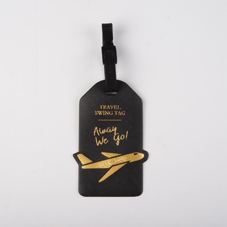 Frauen Männer Tragbare Label Koffer ID Adresse Halter Gepäck Boarding Kreative Flugzeuge PU Leder Gepäck Tag Reise Zubehör