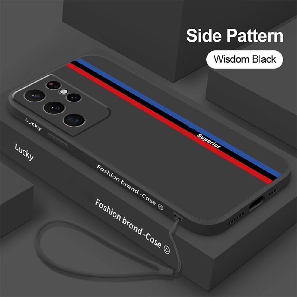 Modische Hülle für Samsung S23 S22 S21 S20 PLUS Ultra A12 A22 A32 A52 A72 A13 A23 A33 A53 A51 A31 S10 S9 S8 Plus Hülle Silikon Weiche Fallfeste Hülle For samsung S22ultra schwarz