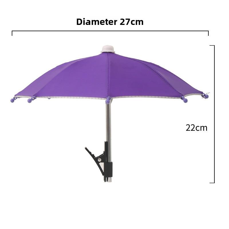 Handyhalter Sonnenschirm-Klammer Schirm Outdoor Handy Fixierschirm Regenschirm Sonnenschirm Handy Entspiegelter Kleiner Schirm 1PCS violett