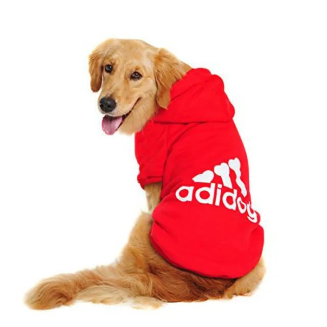 Neue 2024 Winter Haustier Hund Kleidung Hunde Hoodies Fleece Warme Sweatshirt Kleine Medium Große Hunde Jacke Kleidung Haustier Kostüm Hunde Clo XXL 7.5KG-10KG rot