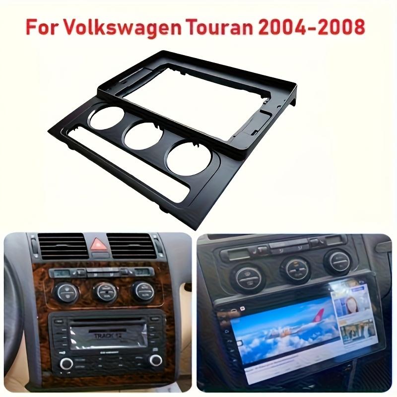 Autoradio Einbaurahmen-Set für Volkswagen Touran 2004 2005 2006 2007 2008 Auto Stereoanlage Mittelkonsole Halter Blende Zierleiste Einfassung schwarz