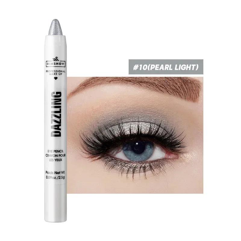 Highlighter Lidschattenstift Wasserdicht Glitzer Matt Nude Lidschatten Liegend Seidenraupe Make-Up Pigment Kosmetik Weiß Eyeliner Stift