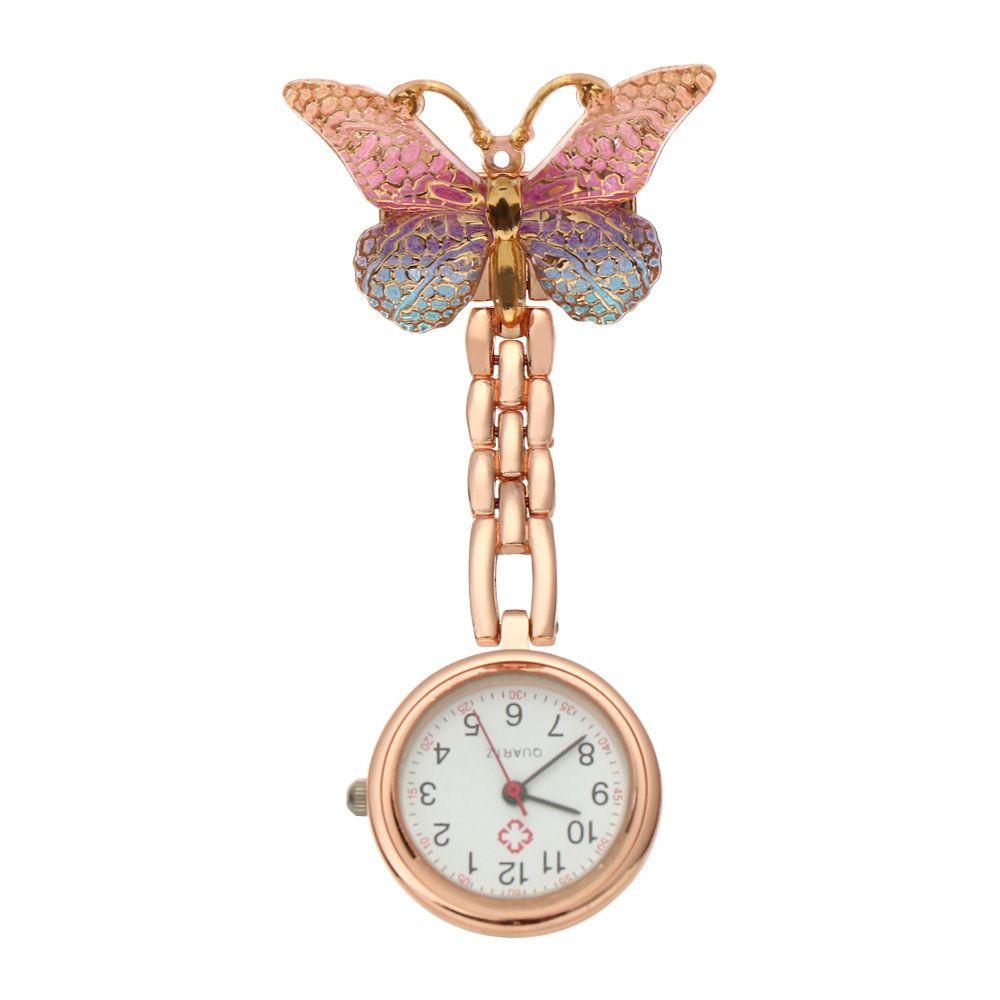 Schöne medizinische Krankenschwester Arzt Krankenschwester Uhr Taschenuhr Schmetterlingsform Quarz Uhr 9