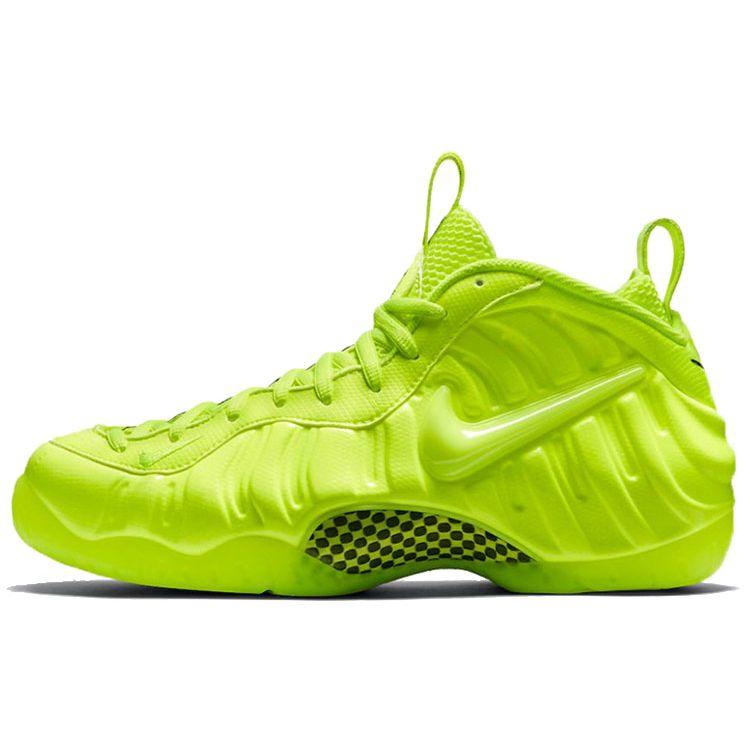 Nike Foamposite Pro Volt Mid-Top Retro Basketballschuhe 2021 Neuauflage Herren Sneaker Fluoreszierend-Grün 624041-700(2021) 40.5 yellow