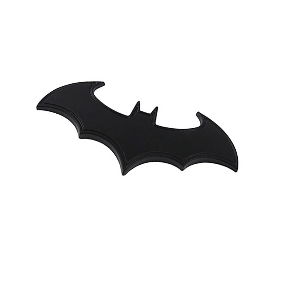1PC 3D Metall Bat Auto Auto Logo Cartoon Aufkleber Metall Abzeichen Emblem Schwanz Aufkleber Motorrad Auto Dekoration Zubehör Auto Aufkleber 3D Car Stickers&Bats schwarz