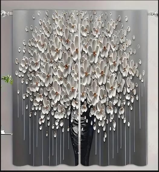 Romantische Wassertropfen Rote Rose Luxus Fenster Vorhänge Für Schlafzimmer Wohnzimmer Badezimmer Küche Tür Halle Schrank Zum Verkauf 2PCS W85H200(CM)x2pcs&HOOK