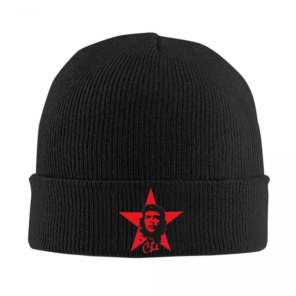 Che Guevara Mützen Vintage Kubanische Strickmütze Outdoor Sport Thermisch Elastisch Damen Herren Kappen Herbst Mützen Geschenkidee as picture