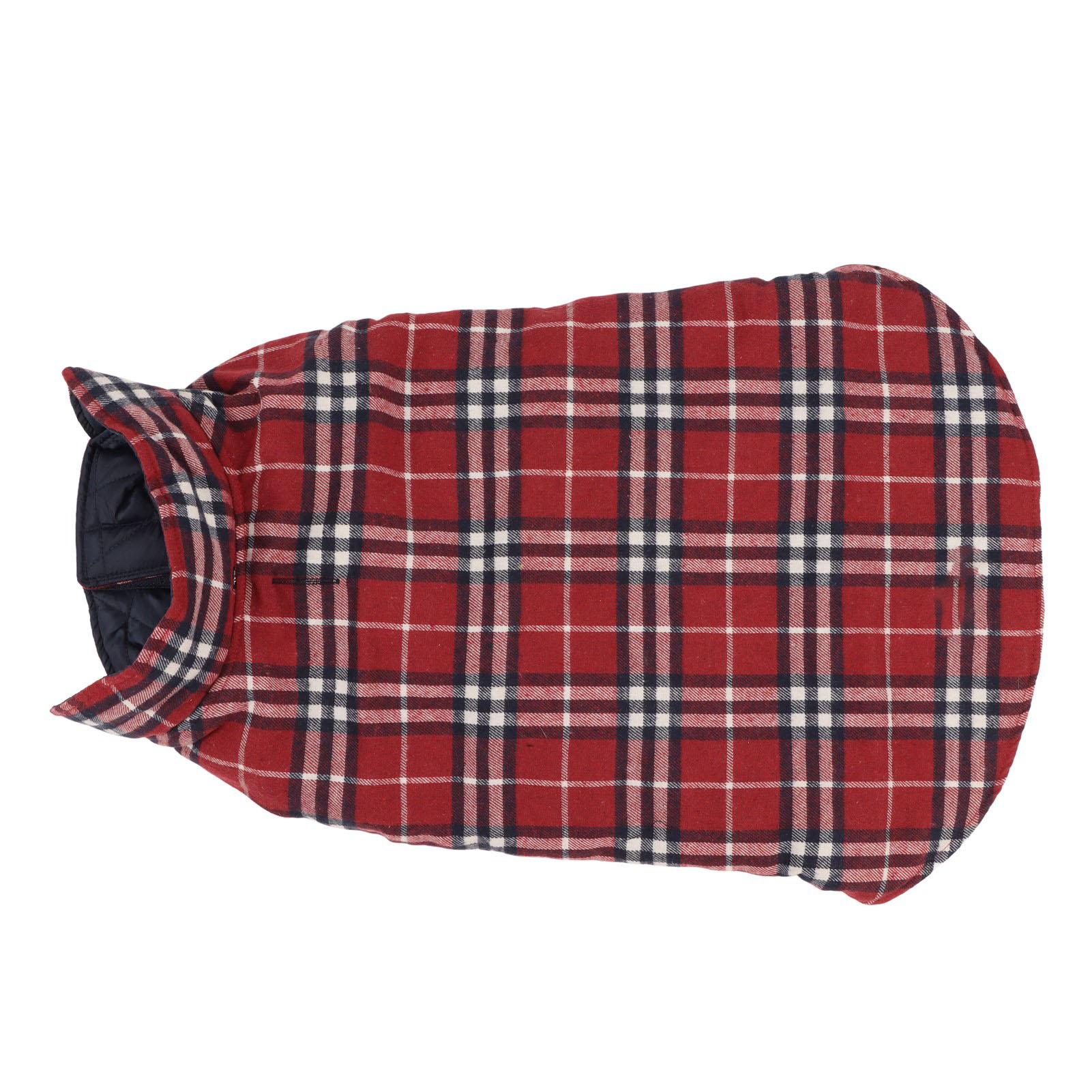 Hunde Winterjacke Haarschutz Niedlich Stilvoll Rot Kariert Hunde Warme Weste für Mittelgroße Große Hunde 5XL 5XL