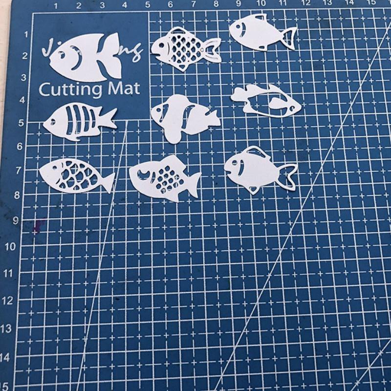 Fische Metall-Stanzschablonen für DIY-Scrapbooking/Fotoalbum-Stempel, dekorative Prägung, DIY-Papier