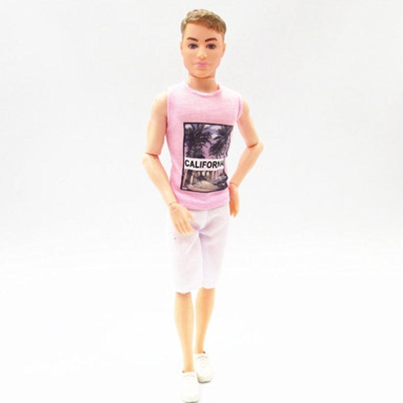 Puppenkleidung für Barbies Freund Ken Outfits Kleidung für Ken Puppenzubehör Kinderspielzeug Kurze Tops Hosen für 1:6 BJD Puppen Geschenk navy blau