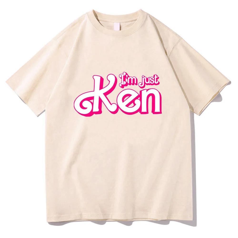 I'm Just Ken RyanGosling T-shir for Spring Round Neck Tee-shirt Graphic Printing Cotton Tshirt Ropa Hombre Comfortable Clothing XS khaki