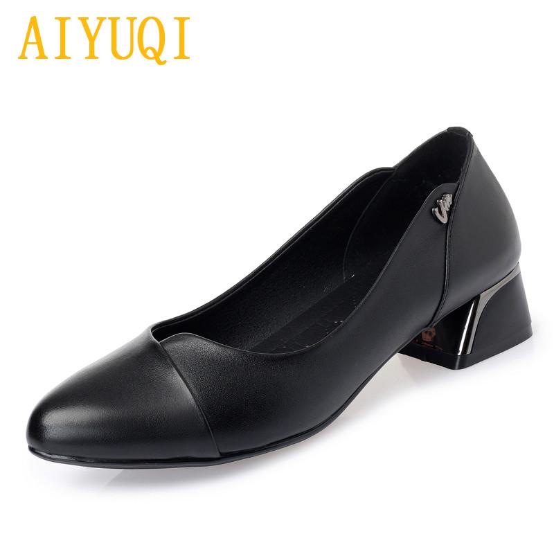 Frauen Kleid Schuhe Echtes Leder Frauen Mode Schuhe Rot Flach Mund Büro Schuhe Frauen 34 schwarz