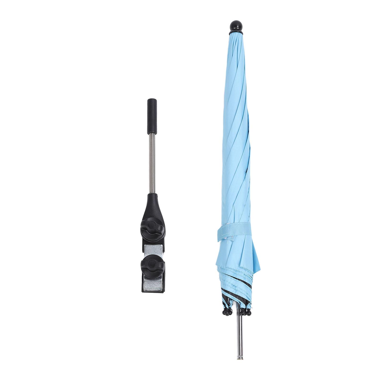 Baby Kinderwagen Sonnenschirm Aufsteckbar Baby Kinderwagen Sonnenschutz Sonnenschutz Schirm mit Verstellbarer Klemme blau