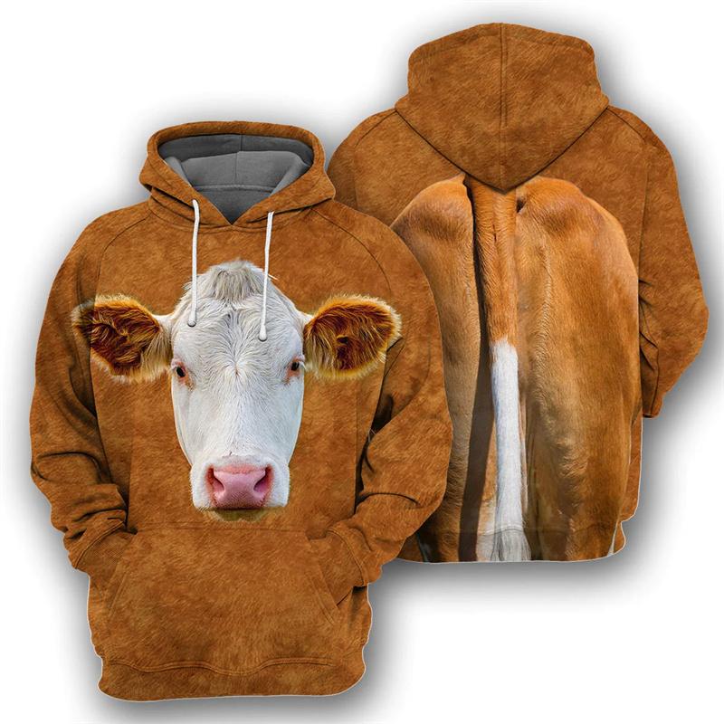 Tier Schaf Alpaka Pferd 3D-Druck Hoodies Herren Damen Oversized Hoodie Pullover Kapuzen-Sweatshirts Trainingsanzug Mäntel Kinderbekleidung 6XL gray