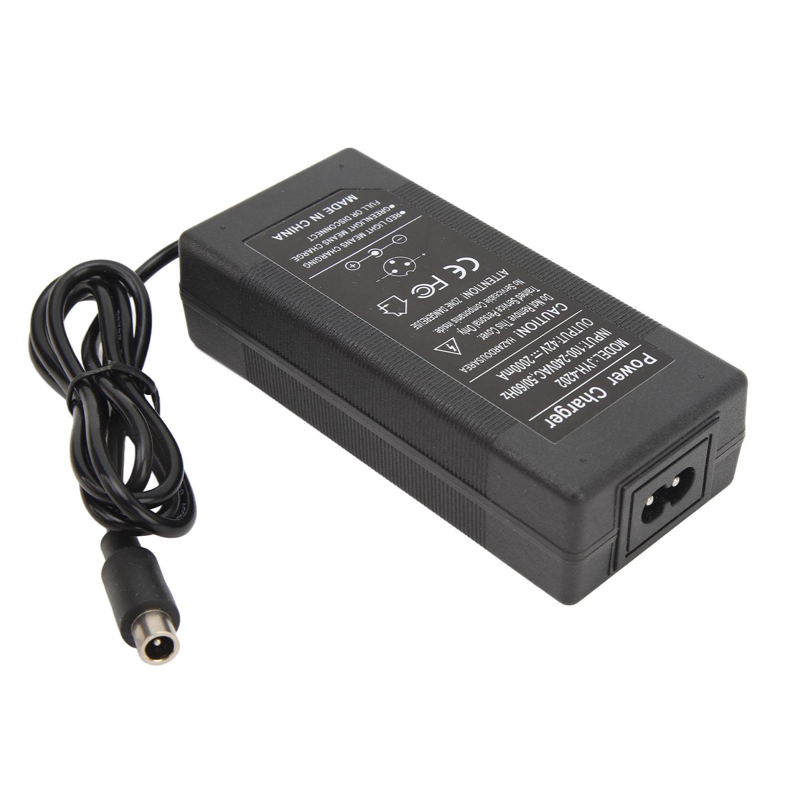 42V 2A Ladegerät für Elektroroller, 42V 2A Netzteilkabel für Xiaomi M365 PRO PRO2 und Ninebot ES2 ES4 AC