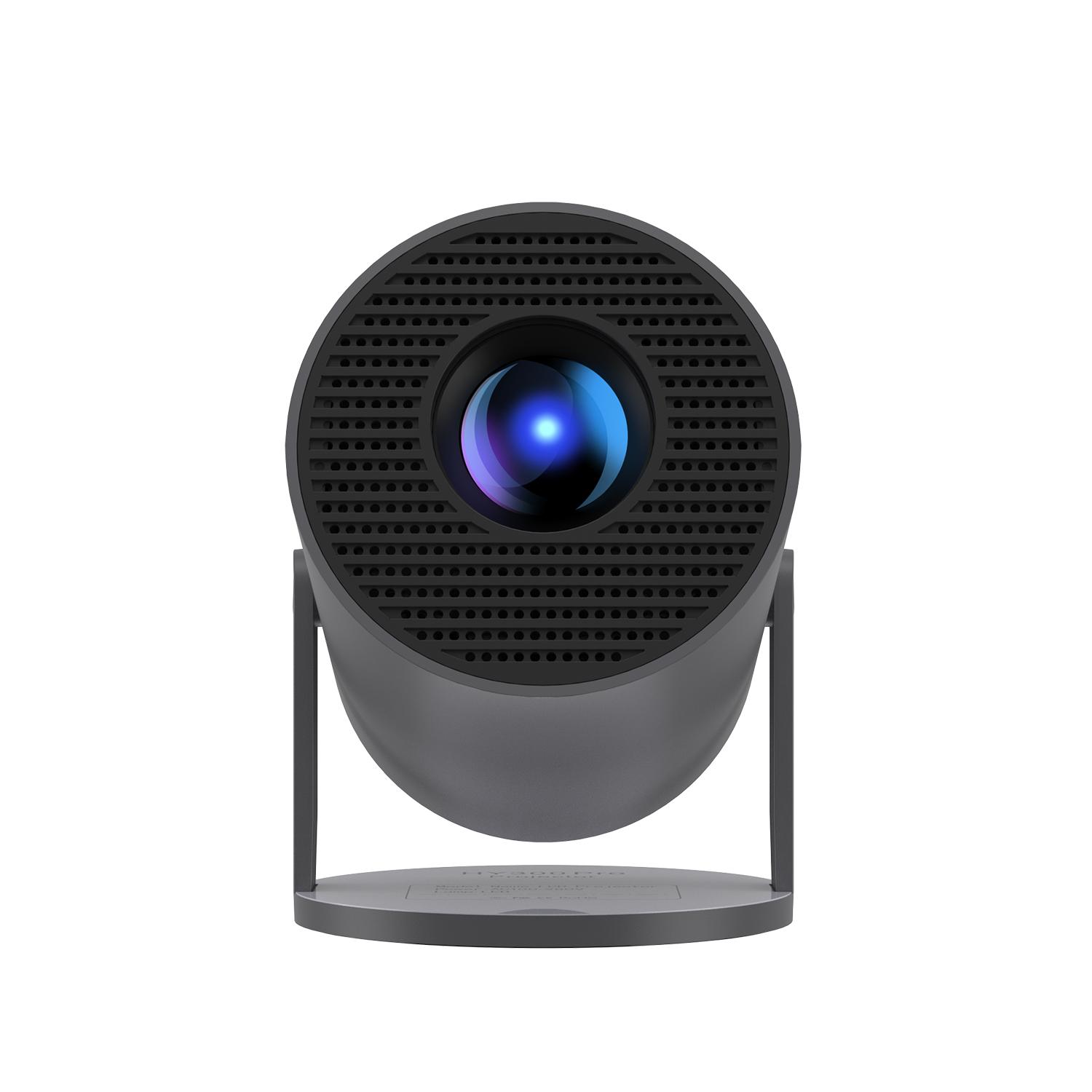 HY300 Pro 4K MINI Projektor TV Heimkino HD True 720P WIFI Tragbare Projektoren Kino Android IOS 1080P für Handy with EU Plus schwarz