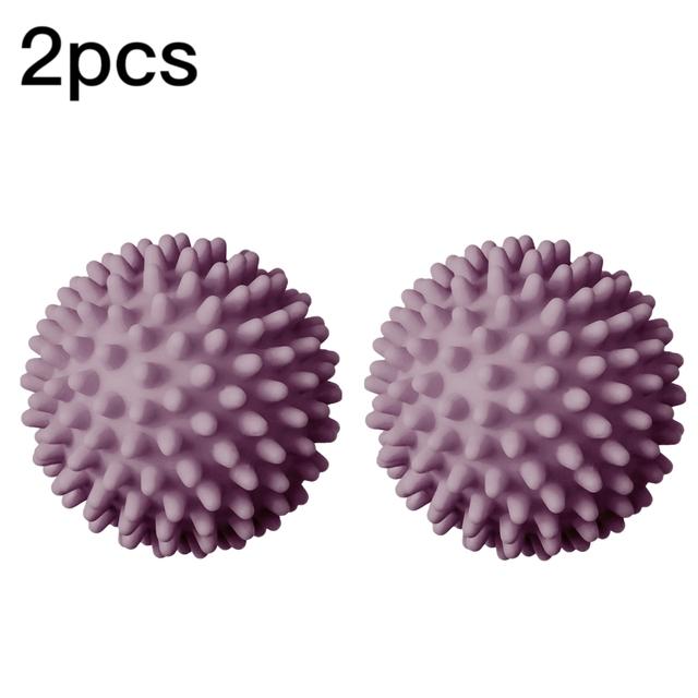 1/2/3 stücke Magische Wäsche Ball Wiederverwendbare PVC Feste Reinigung Ball Haushalts Reinigung Waschmaschine Kleidung Weichspüler Reinigung Werkzeuge 2PCS violett