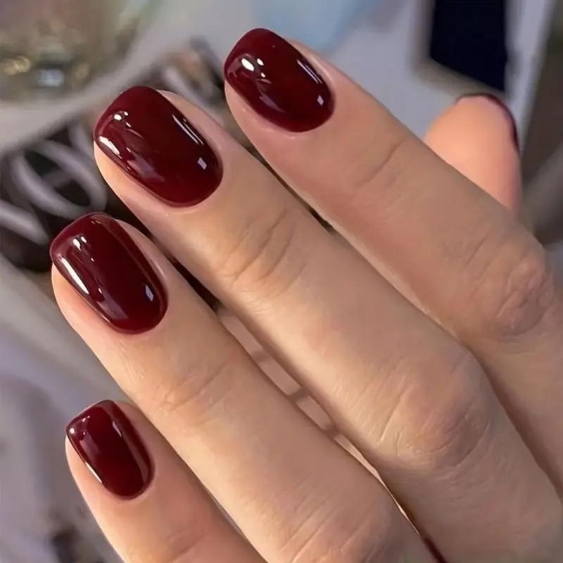 Stilvolle Falsche Nägel Kurz Quadratisch Press-On Nägel Vollabdeckung Aufkleb-Nägel Maniküre Nageldekorationen Für Mode Nagelkunst Liebhaber 1