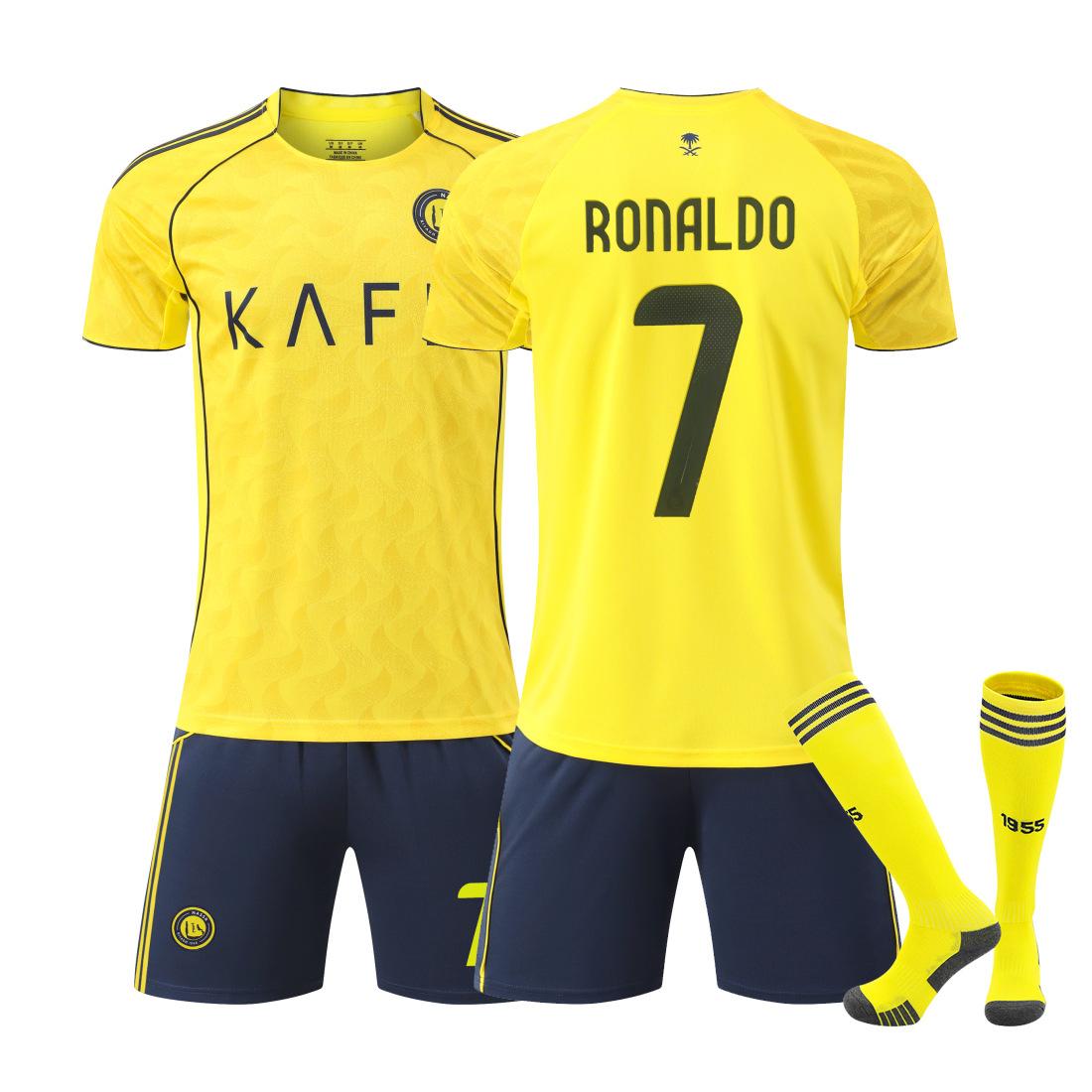 Heißes Fußballtrikot Nr.. 7 Trikot Riad Sieg Erwachsene Kinder Fußball Trainings Trikot Saudi-Arabien XXXL