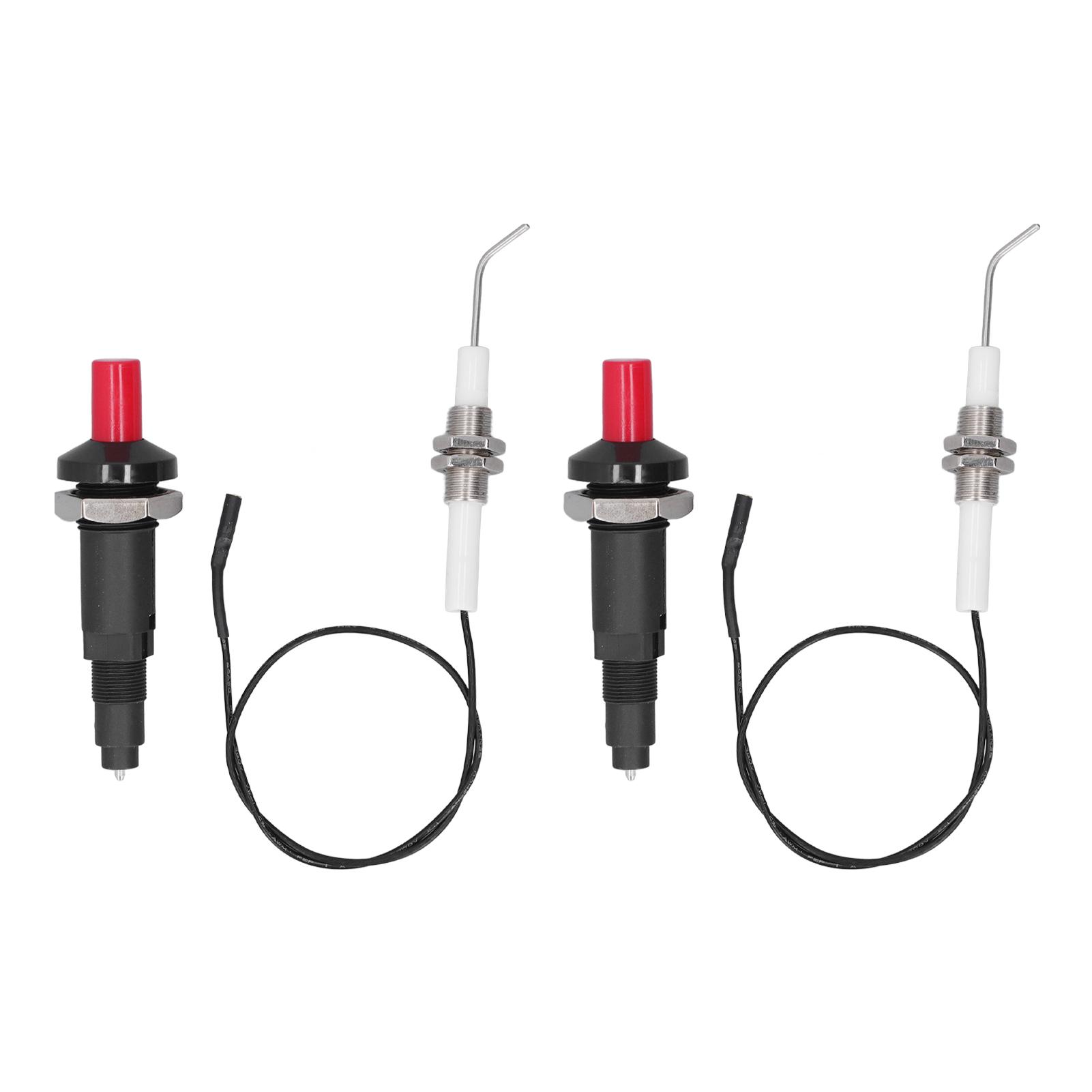 2 Sets Grill Herd Zünder Set Kunststoff Push-Typ Universal Gewinde Grill Herd Funken Zündung für