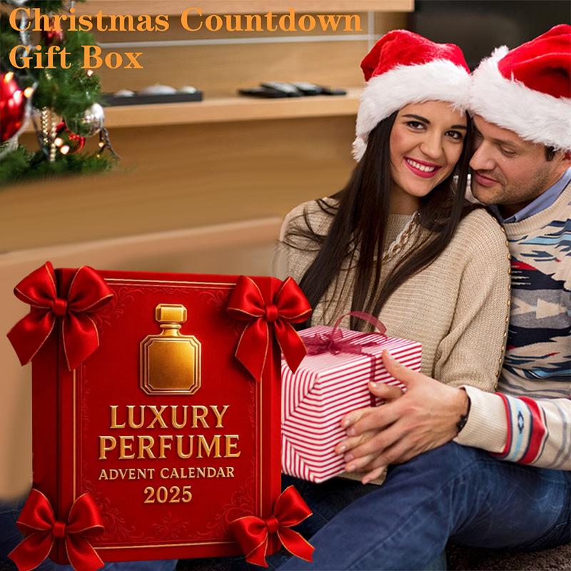 Luxus Parfüm Adventskalender 24 Tage Countdown Kalender Blind Box 2D Acryl Anhänger Weihnachtsgeschenke Weihnachtsbaum Heimdeko