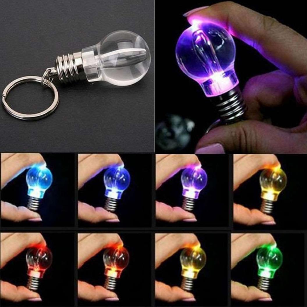 Mini-LED-Taschenlampe mit Farbwechsel, Glühbirne, Schlüsselanhänger, Schlüsselanhänger, Weihnachtsgeschenk