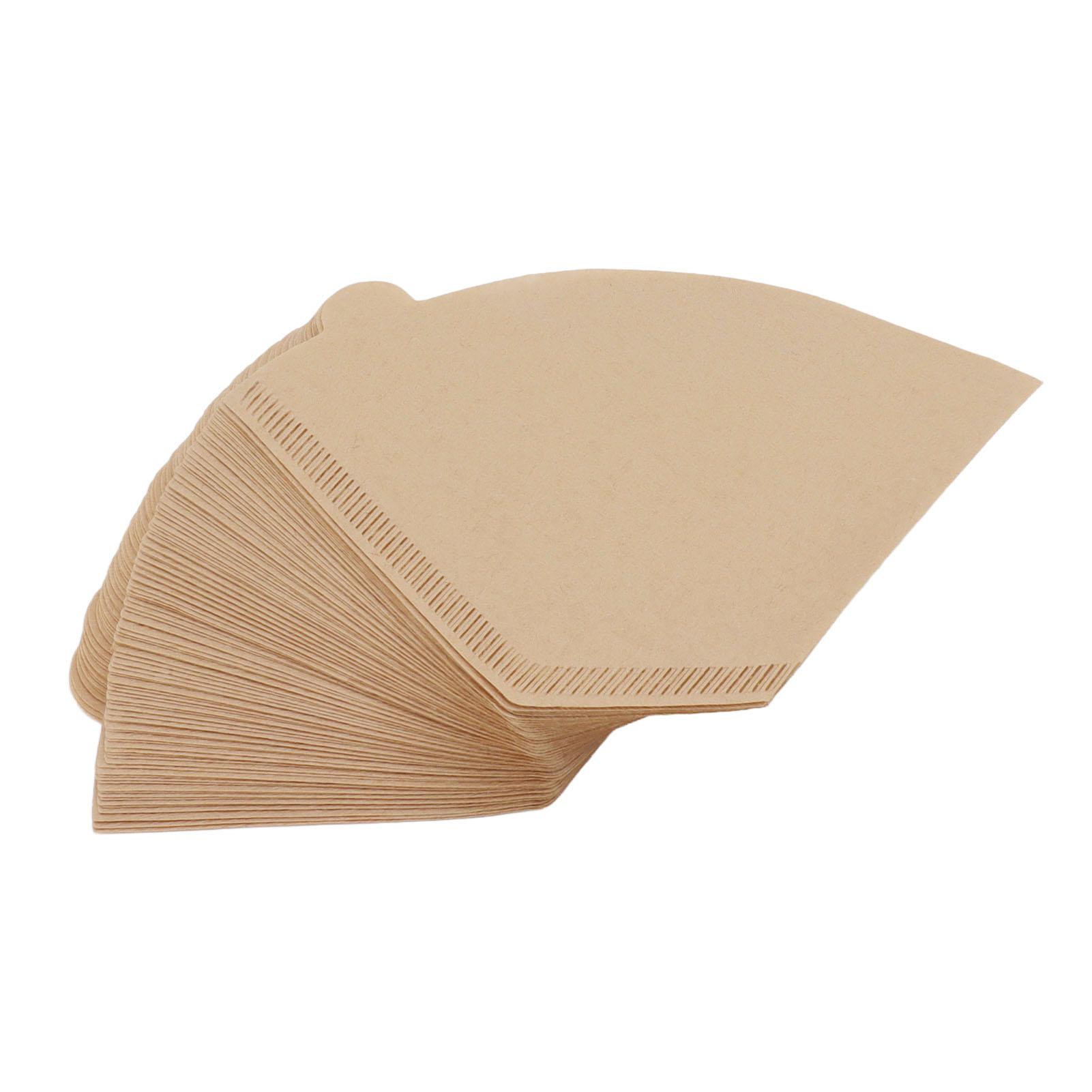 100Pcs 2 zu 4 Tasse Kaffee Filter Fan Geformt Einweg Ungebleichte Natürliche Kaffee Filter Papier für