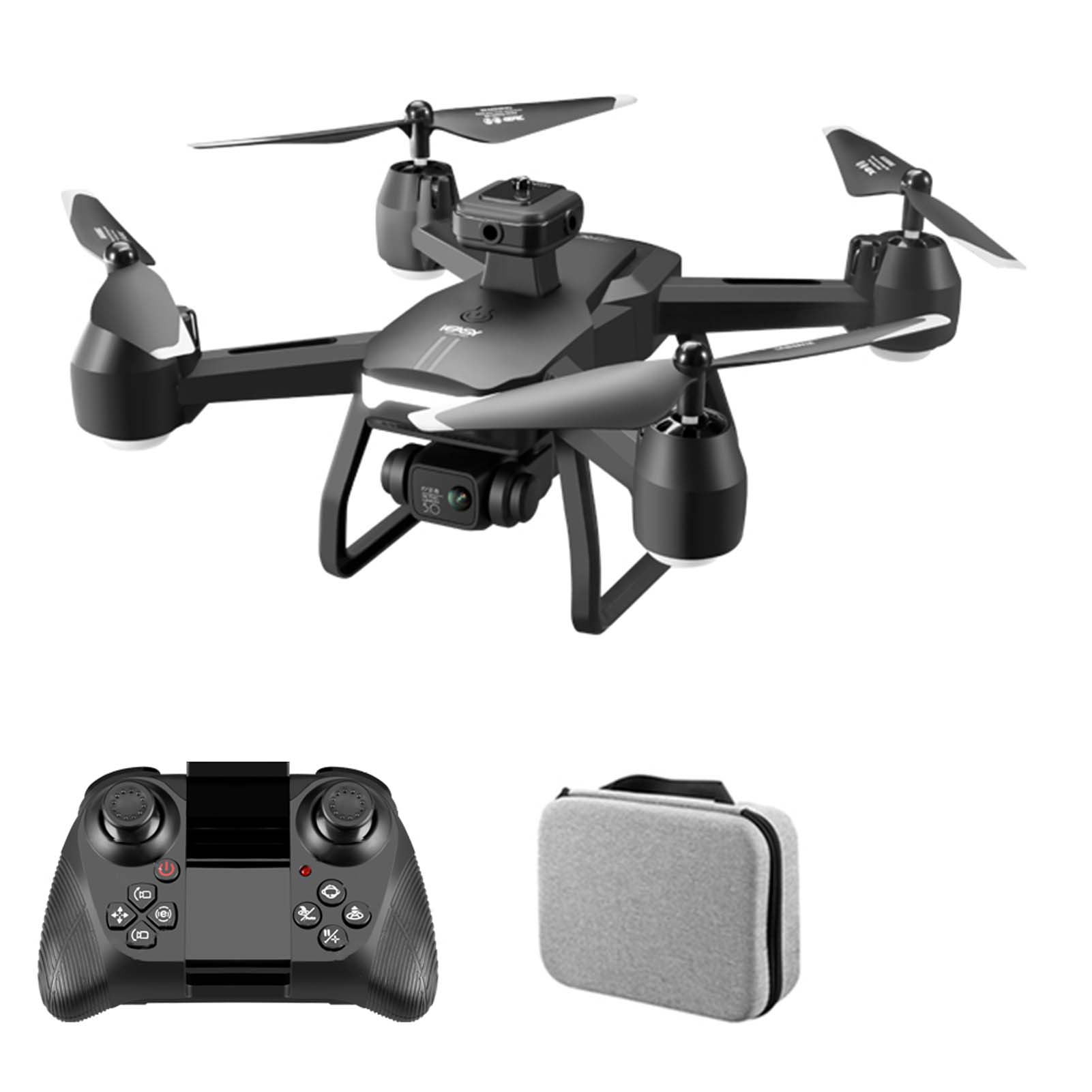 Ferngesteuerte Mini-Drohne, faltbare kopflose Drohne mit Hindernisvermeidungsfunktion und Aufbewahrungstasche 1 Battery Dual Camera schwarz