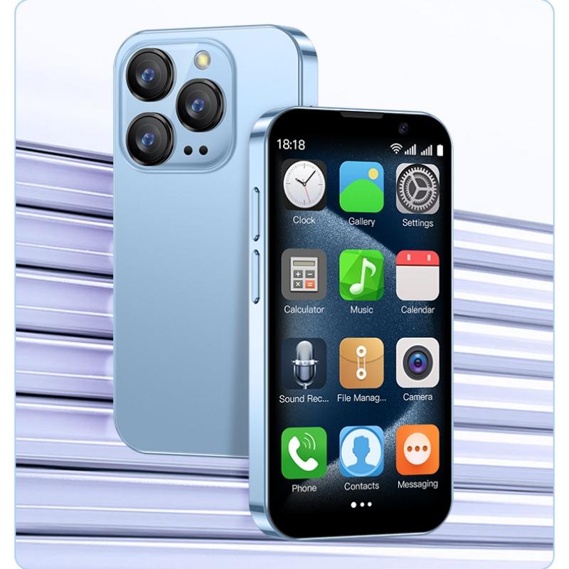 SOYES XS18 Mini Card Smartphone 3,0 Zoll HD-Bildschirm 2 GB RAM 16 GB ROM 5 MP Kamera Dual SIM Full Netcom Face ID WCDMA 3G Mobiltelefon blau