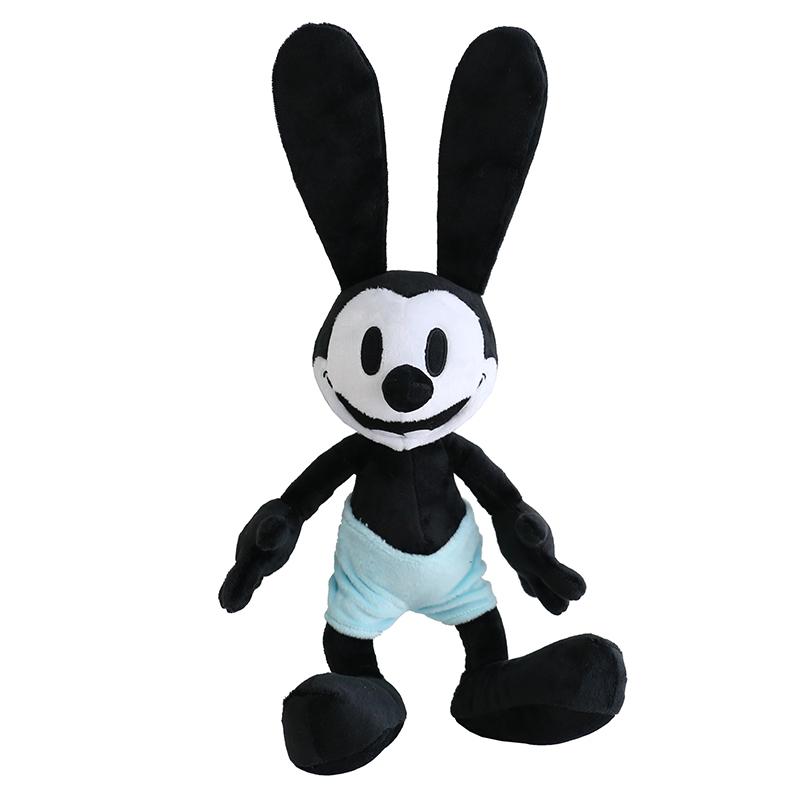 40/55 cm Oswald Puppe Plüschtier Schwarzer Hase Plüschtier Anime Oswald der glückliche Hase Puppe Geburtstagsgeschenke für Kinder Mädchen 40cm schwarz