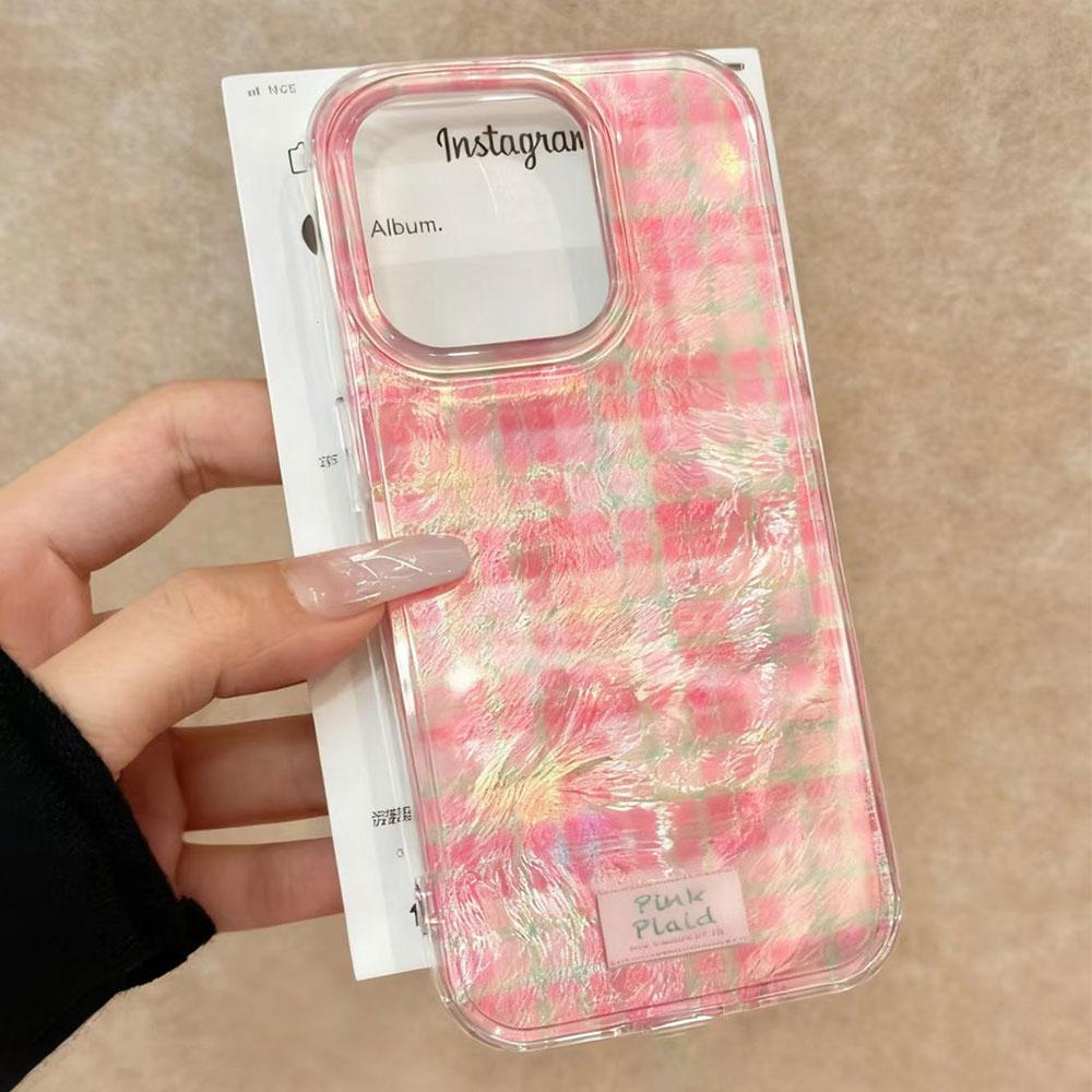 Rosa Spleißgittermuster Vortex-Textur Handyhülle für Samsung Galaxy S25 Edge S24 S23 S22 S21 S20 FE Plus Ultra TPU-Hülle Samsung Galaxy S22 Plus weiß