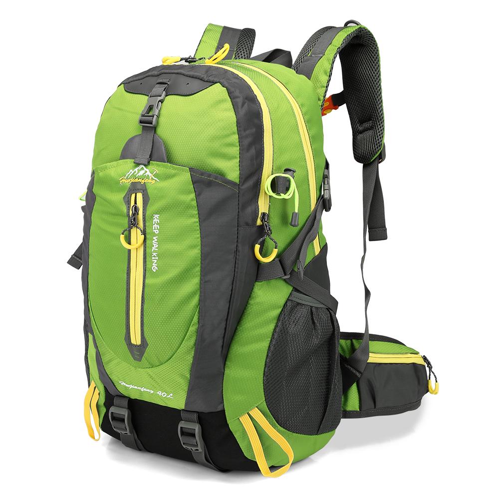 40L wasserabweisender Reiserucksack, Camp, Wanderung, Laptop, Tagesrucksack, Trekking, Klettern, Rückentaschen für Männer und Frauen grün