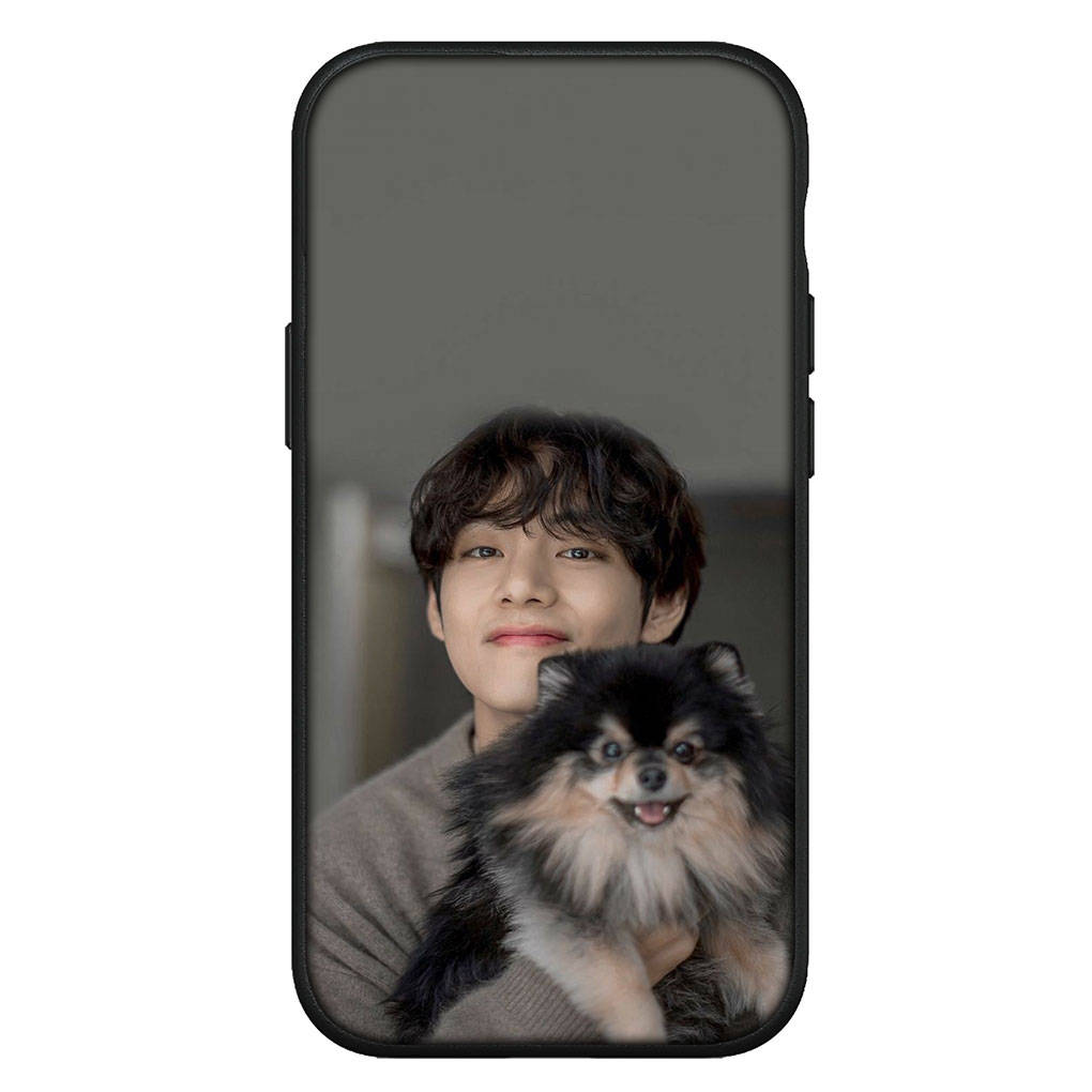 für Samsung Galaxy S24 S23 iPhone 16 15 14 Xiaomi Redmi Note 13 12 11 10 8 Plus 9 Pro Max X XR Handyhülle Kim Tae Hyung V TaeHyung OPPO Huawei Hülle for Samsung Galaxy A14 rehbraun