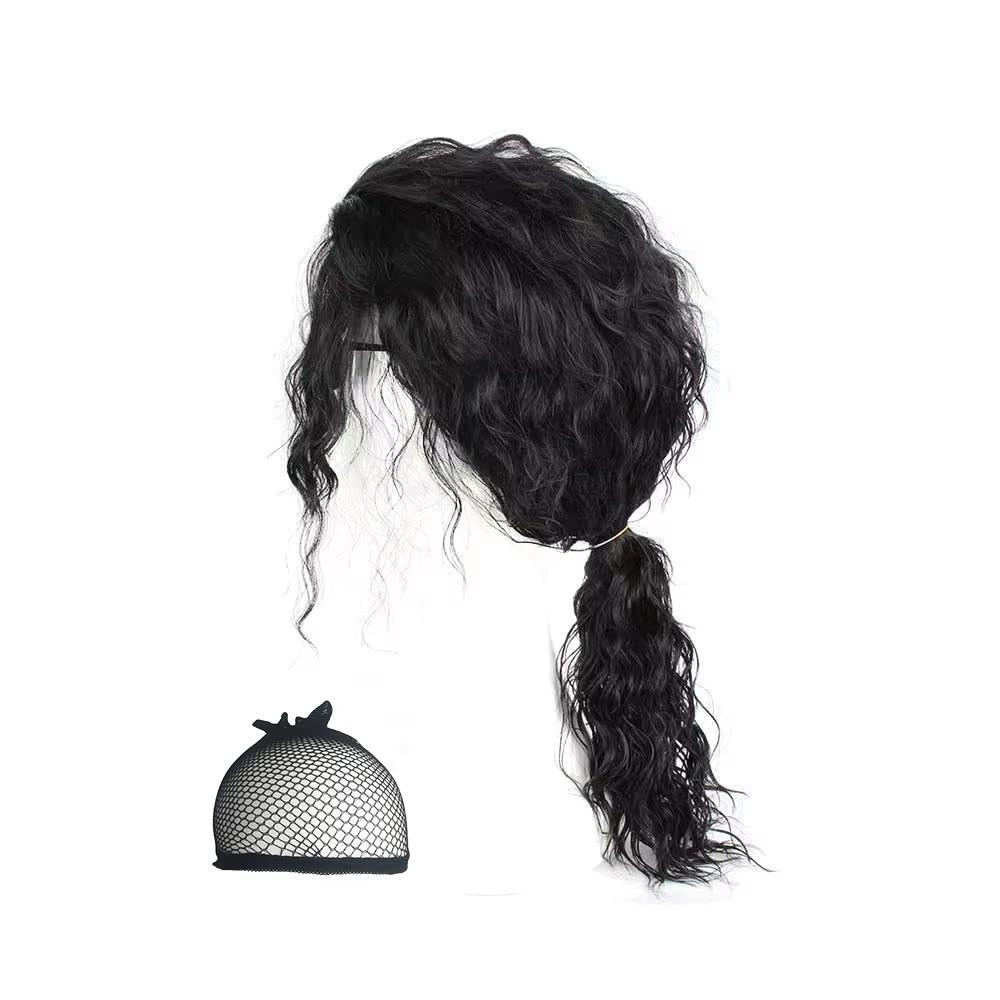Halloween Karneval Jungen Jackson Kostüm Tänzer Sänger Moonwalk Bühnenoutfits 80er Pop Rock Superstar Verkleidung Weiß gestreifter Anzug L (6-7T) black