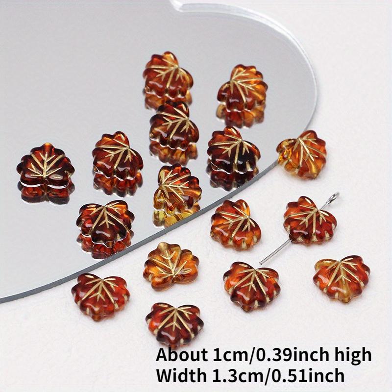 10 STK Vintage Bernstein Golden Verschmiert Perlen Rose Schleife Blatt Perlen Anhänger Acryl DIY Handgemachten Schmuck Armband Halskette Ohrringe Ohrstecker Schmuck Materialien 10pcs