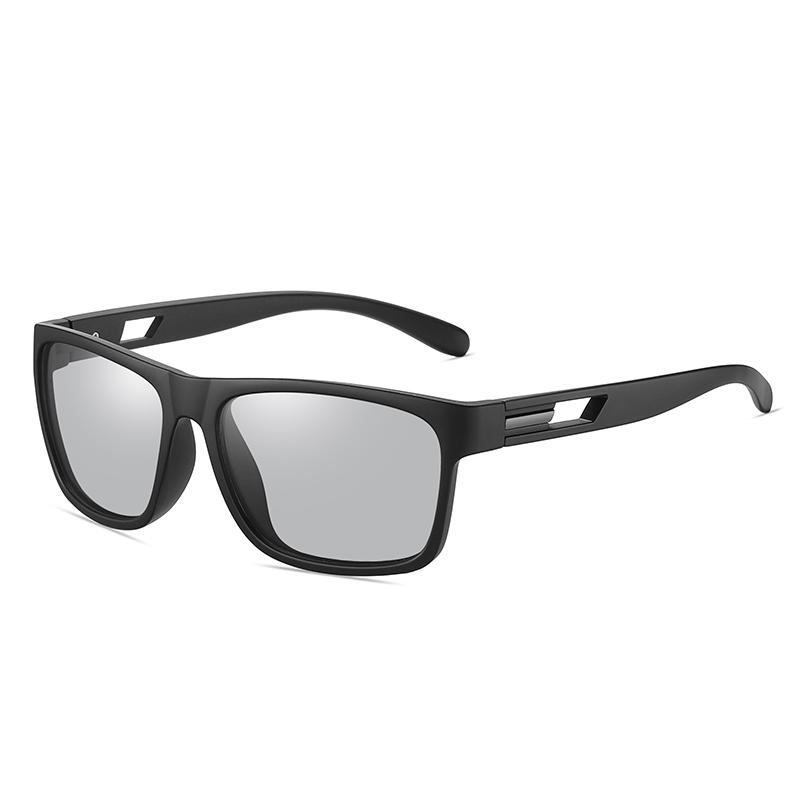 Sportliche, quadratische Sonnenbrille für Kurzsichtigkeit mit Dioptrien, farbenfrohe, entspiegelte Sonnenbrille mit Korrektionsgläsern für Herren (0, -0,5, -0,75 bis -6,0 Dioptrien). Myopia -3.5
