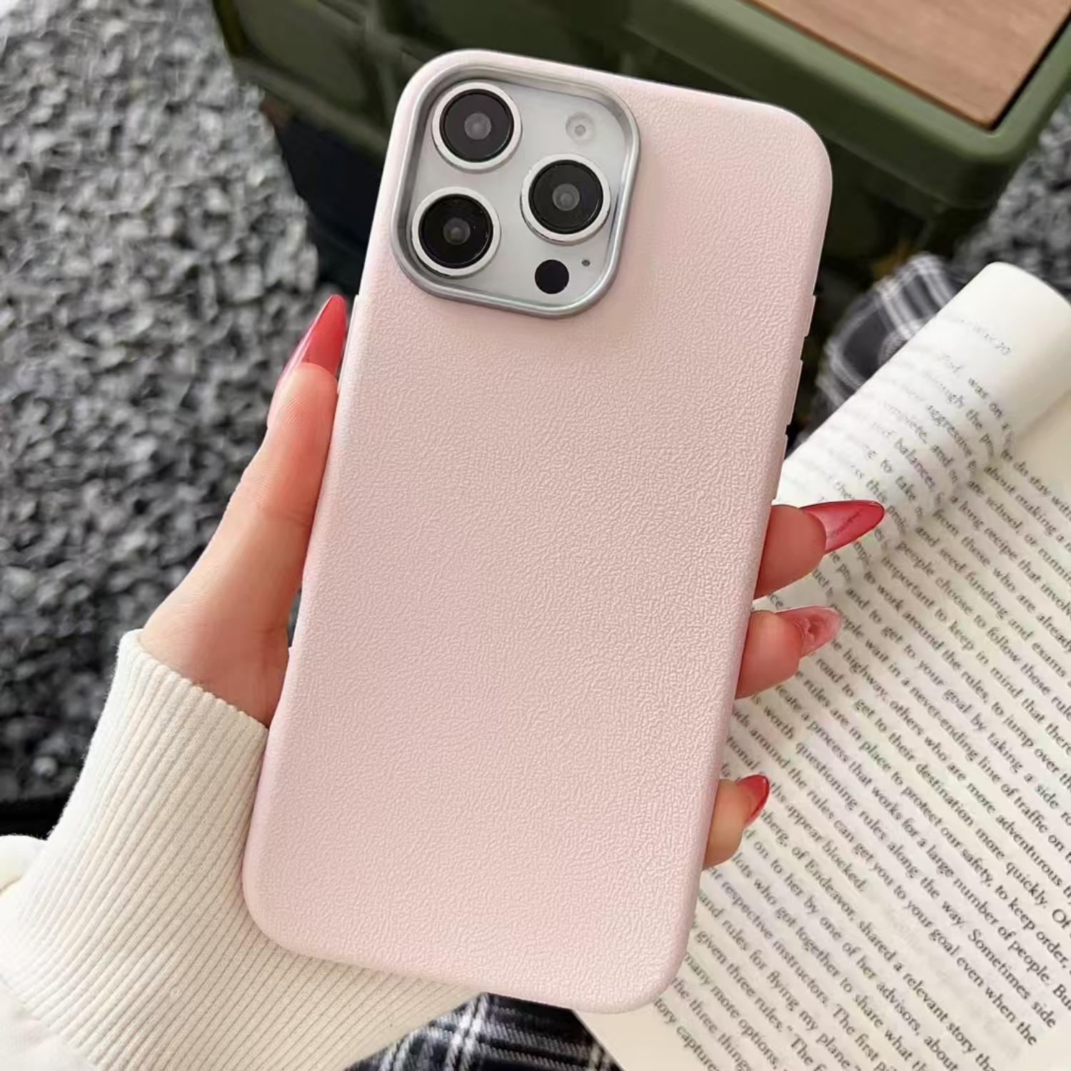 TPU Einfaches Leder Handyhülle für infinix HOT 50 Pro Plus 50i 40i 40 30 20s 12 Play Schutzhülle Objektiv All Inclusive Anti-Fall Weich HOT 40i rosa