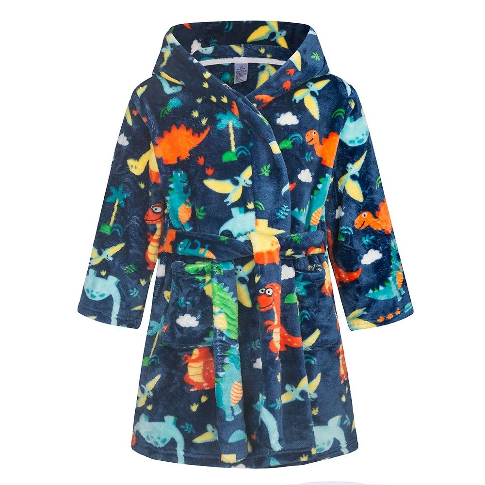 2-14 Jahre Herbst Winter Bademantel Kinder Nachtwäsche Morgenmantel Kinder Bademantel Warm Weich Pyjama für Mädchen Jungen Teenager Flanell Bademantel 100