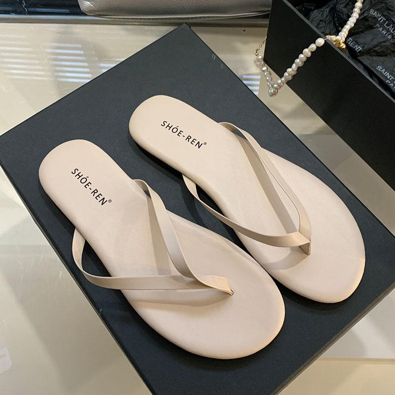 Mode Mode Runde Zehen Damen Ballerinas Hausschuhe Schuhe Sommer Strand Flip-Flops Damen Ballerinas Hausschuhe Damen Pantoletten Sandalen Schuhe 35 beige