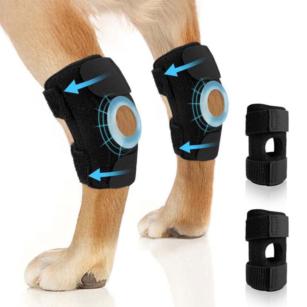 2 Stück Hunde Kniebandage Schwarz Für Arthritis Erholung Hunde ACL Bandage Hinterbein