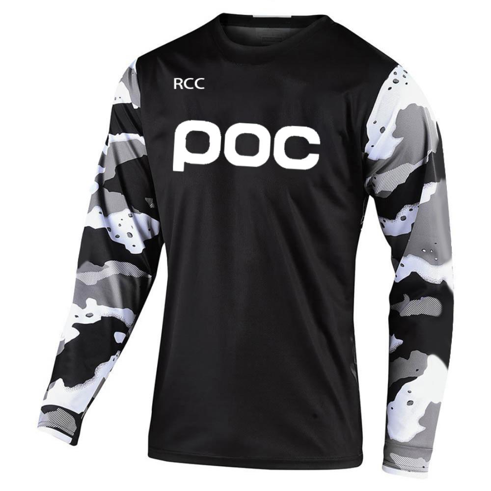 POC Herren Offroad-Radtrikot Downhill Mountainbike DH Shirt MX Motorrad Langarm-T-Shirt M schwarz/grau