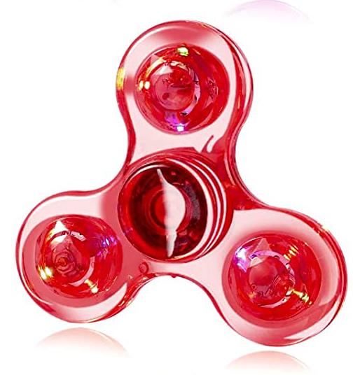 Fidget Spinner mit LED-Beleuchtung, leuchtendes Fingerspielzeug, Handspinner, Stressabbau und Angstlinderung, Partygeschenke für Kinder und Erwachsene