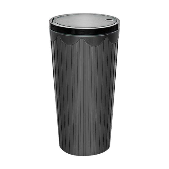 Auto-Mülleimer mit Deckel, Fahrzeug-Mülleimer, Getränkehalter, Auto-Organizer schwarz