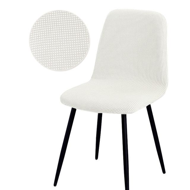 Kleine Stuhlhussen aus Samtstoff mit kurzer Rückenlehne, gestrickter Jacquard-Barstuhlbezug, kurzer Sitzbezug für das Wohnzimmer 1 Piece blue
