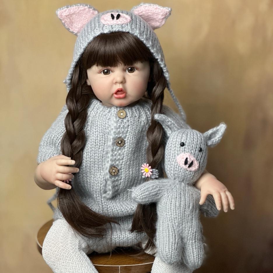 60 cm Weichem Silikon Wie Echte Reborn Baby Vinyl Puppe Prinzessin Kleinkind Babys Spielzeug Kind weihnachtsgeschenk Mädchen Spielhaus Boneca same as picture