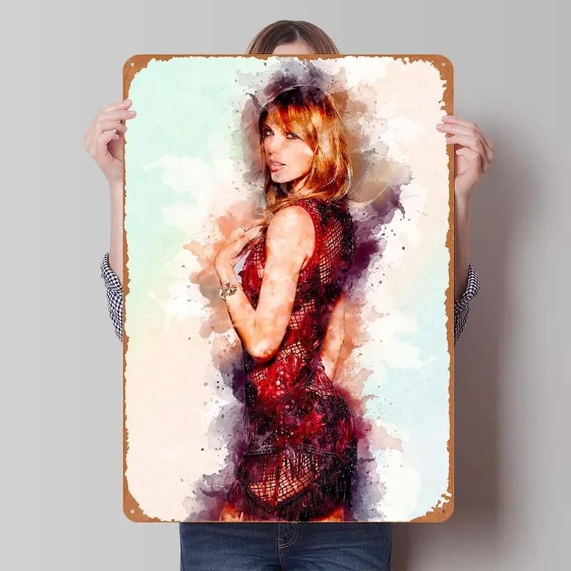 T-Taylor Swift Metallschilder Rockmusik Poster Kunst von Wandmalereien Retro Blechschild für Wandkunst Dekoration Vintage Heimdekor Artikel 7.9x11.8In(20x30cm)