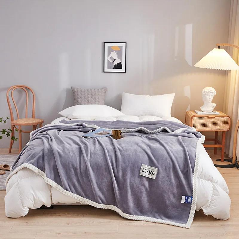Neue Milchsamt Herbst Winter Decke für Bett Dicke Flanell Gewichtsdecken Weiche Bequeme Warme Plüschdecken für Bett Sofa 39x78inch(100x150cm)