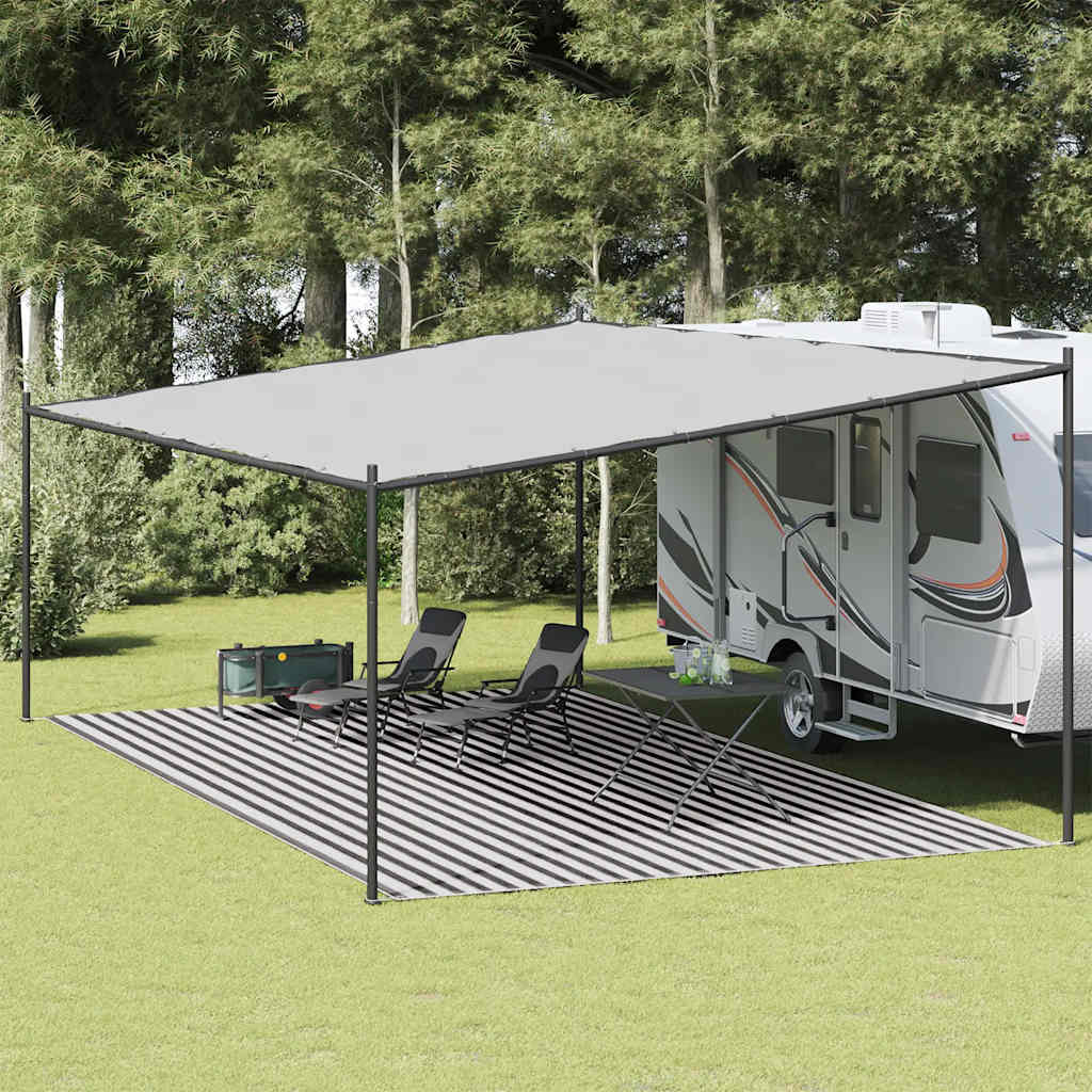 Zeltboden, Anthrazit-Weiß, 400X700 Cm, HDPE